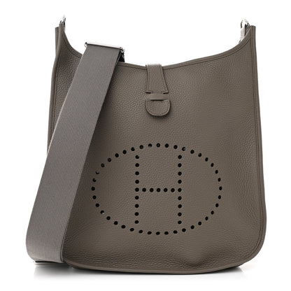 Hermes Taurillon Clemence Evelyne III PM Etain 1 of 11