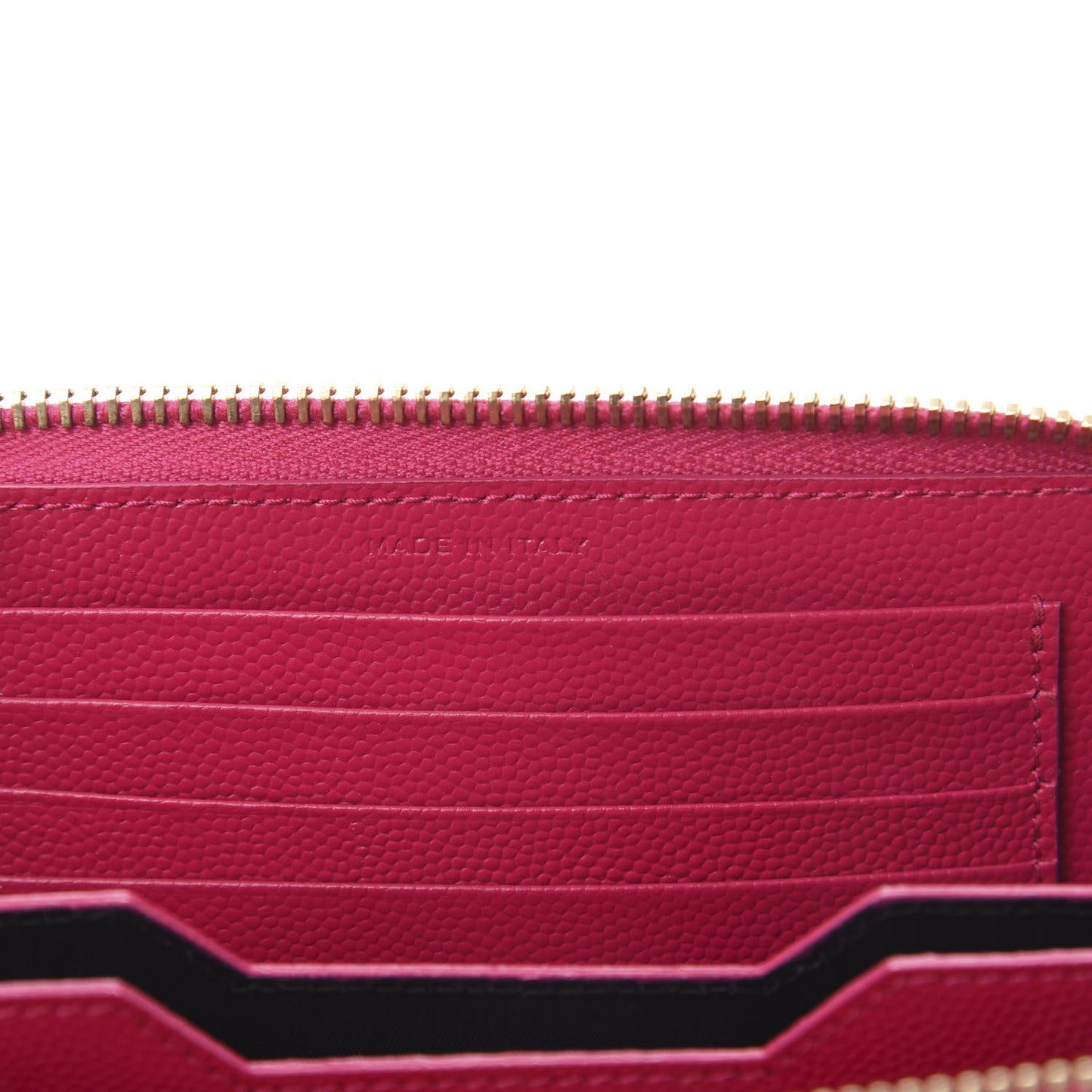 Grain De Poudre Monogram Zip Around Wristlet Lipstick Fuchsia