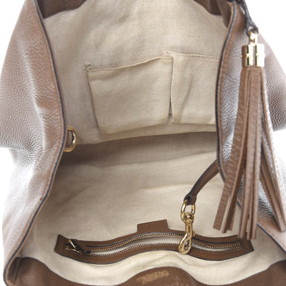 Gucci Pebbled Calfskin Medium Soho Shoulder Bag Brown 4 of 13
