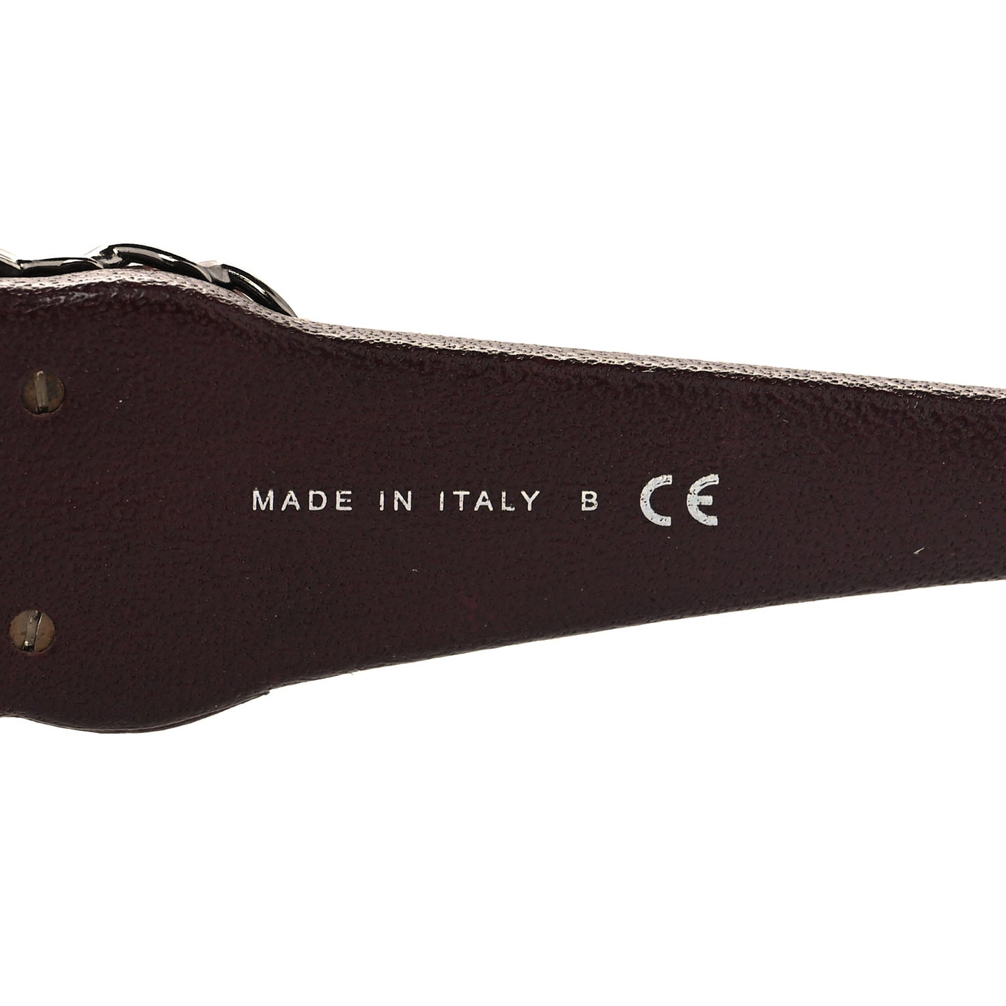 Acetate Lambskin Crystal Baguette Chain CC Sunglasses 5454-Q-B Burgundy