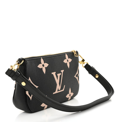Louis Vuitton Empreinte Monogram Giant Multi Pochette Accessories Large Pochette Black Beige 3 of 9