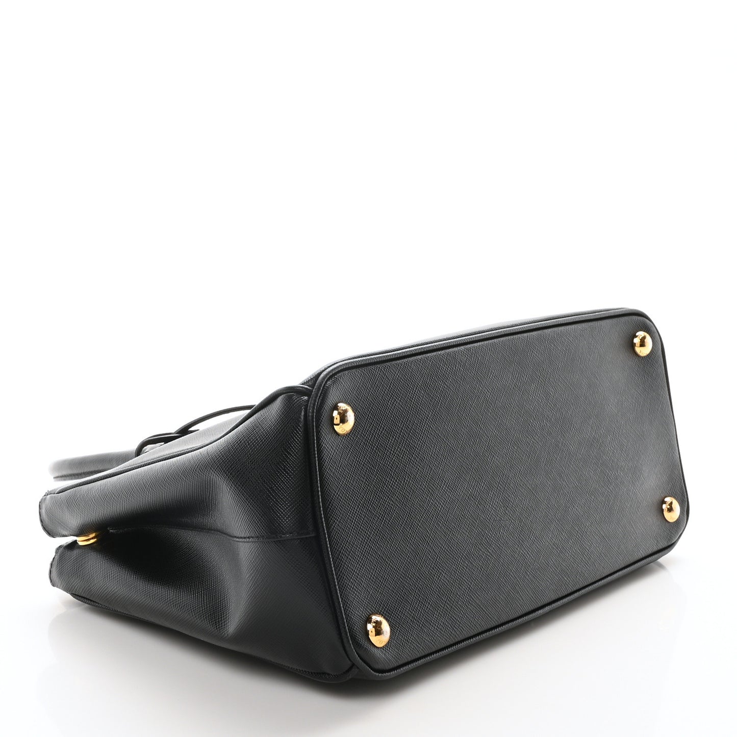 Saffiano Medium Galleria Double Zip Tote Black