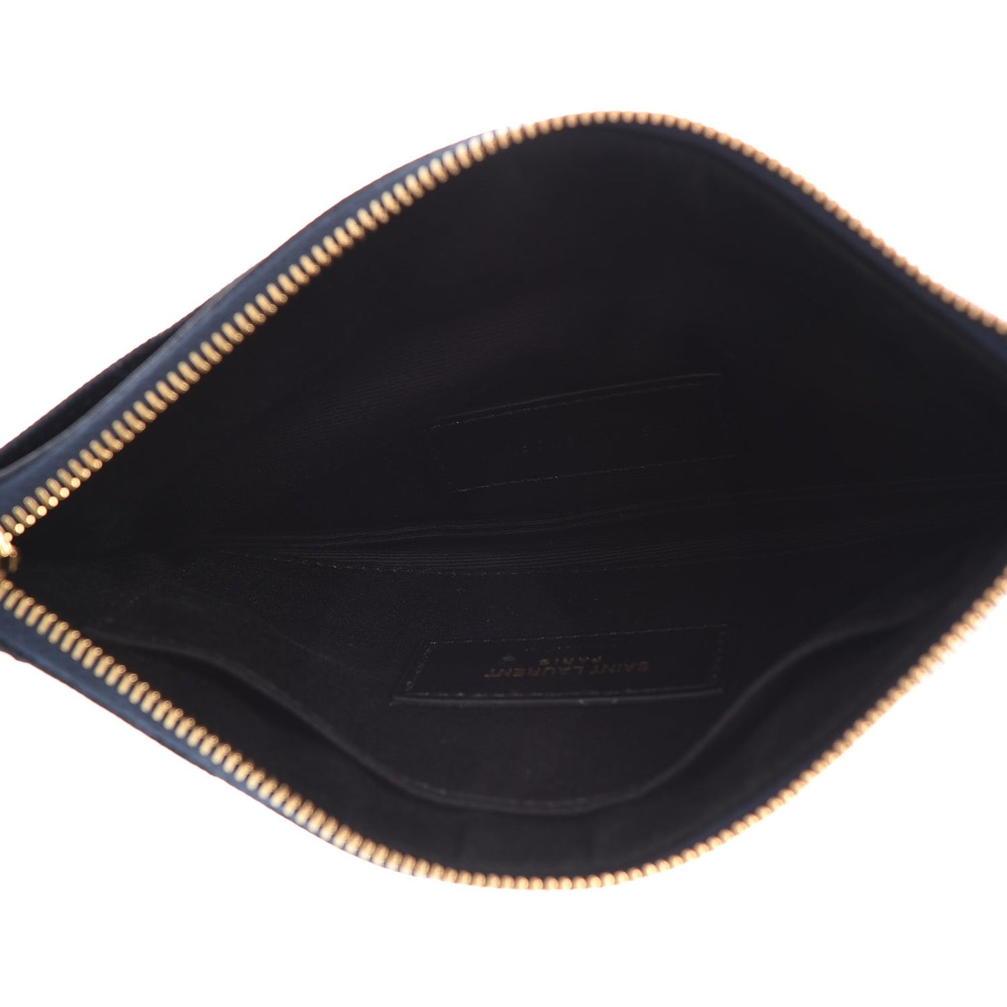 Grain De Poudre Chevron Monogram Bill Pouch Navy