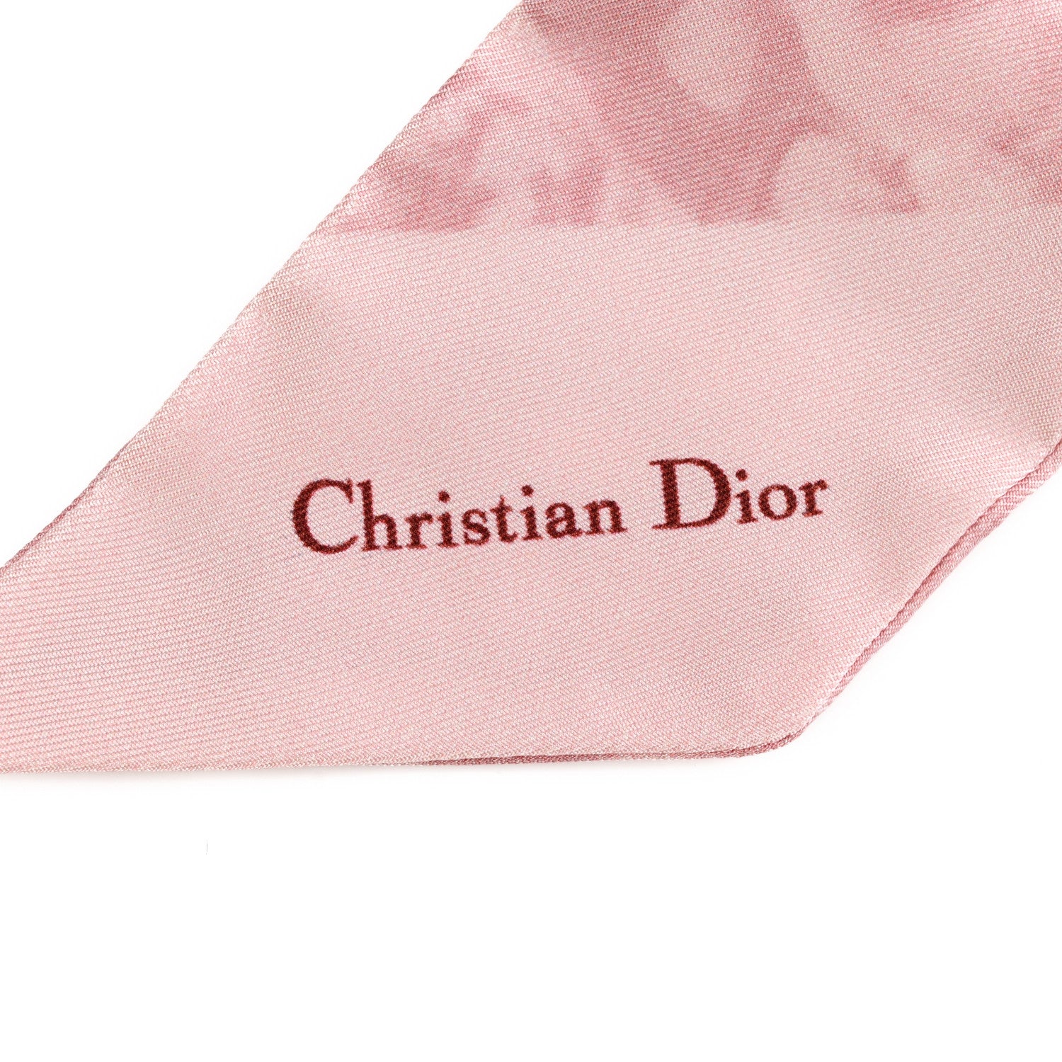 Christian Dior Silk Rose Mitzah Scarf Pink Rose 2 of 4