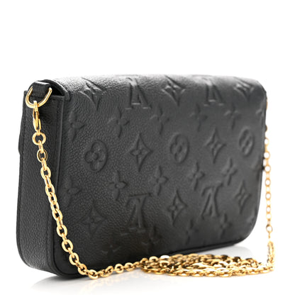 Louis Vuitton Empreinte Pochette Felicie Chain Wallet Black 4 of 15