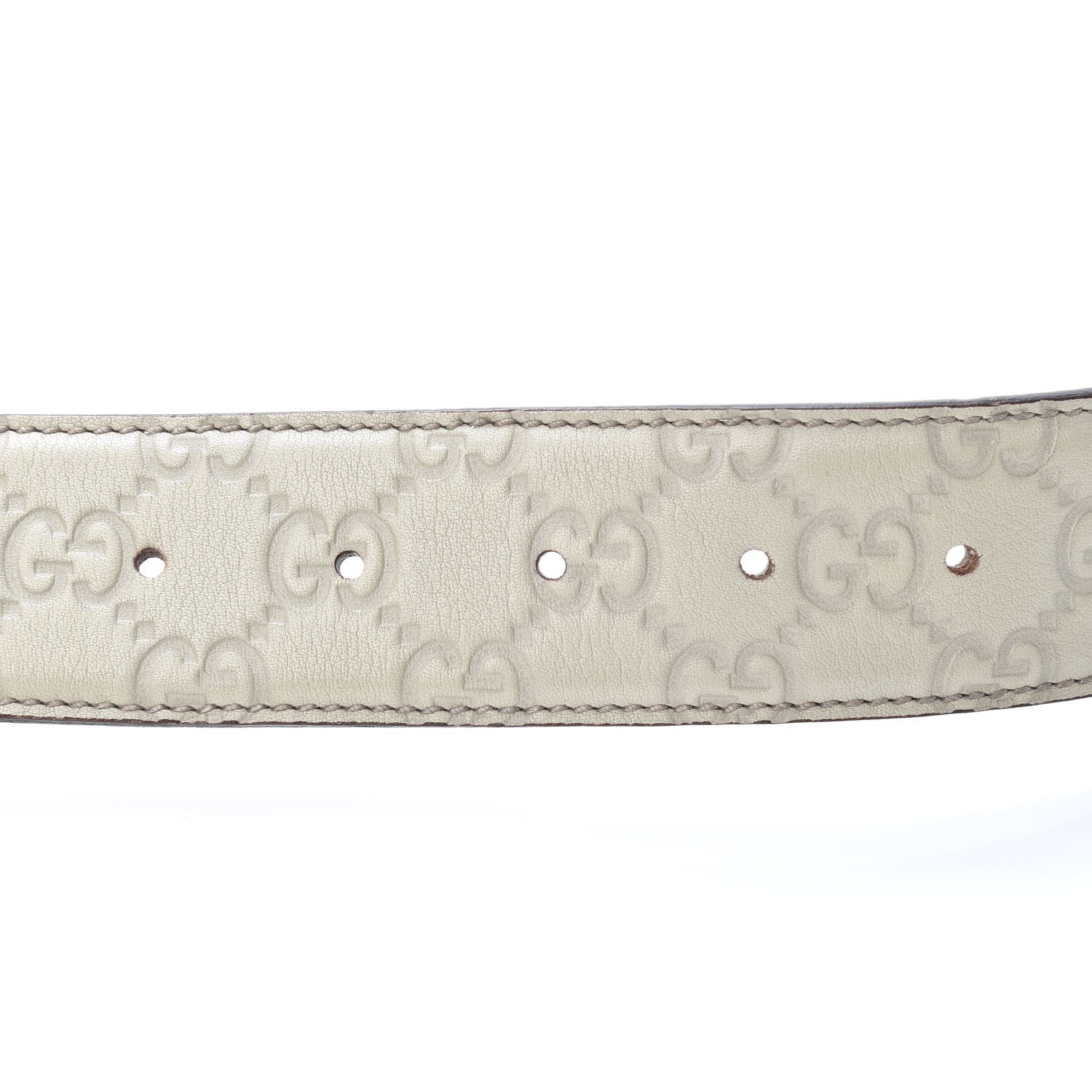 Gucci Guccissima Interlocking G Belt 95 38 Off White 5 of 6