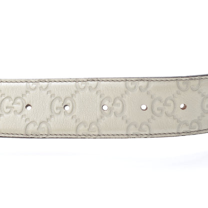 Gucci Guccissima Interlocking G Belt 95 38 Off White 5 of 6