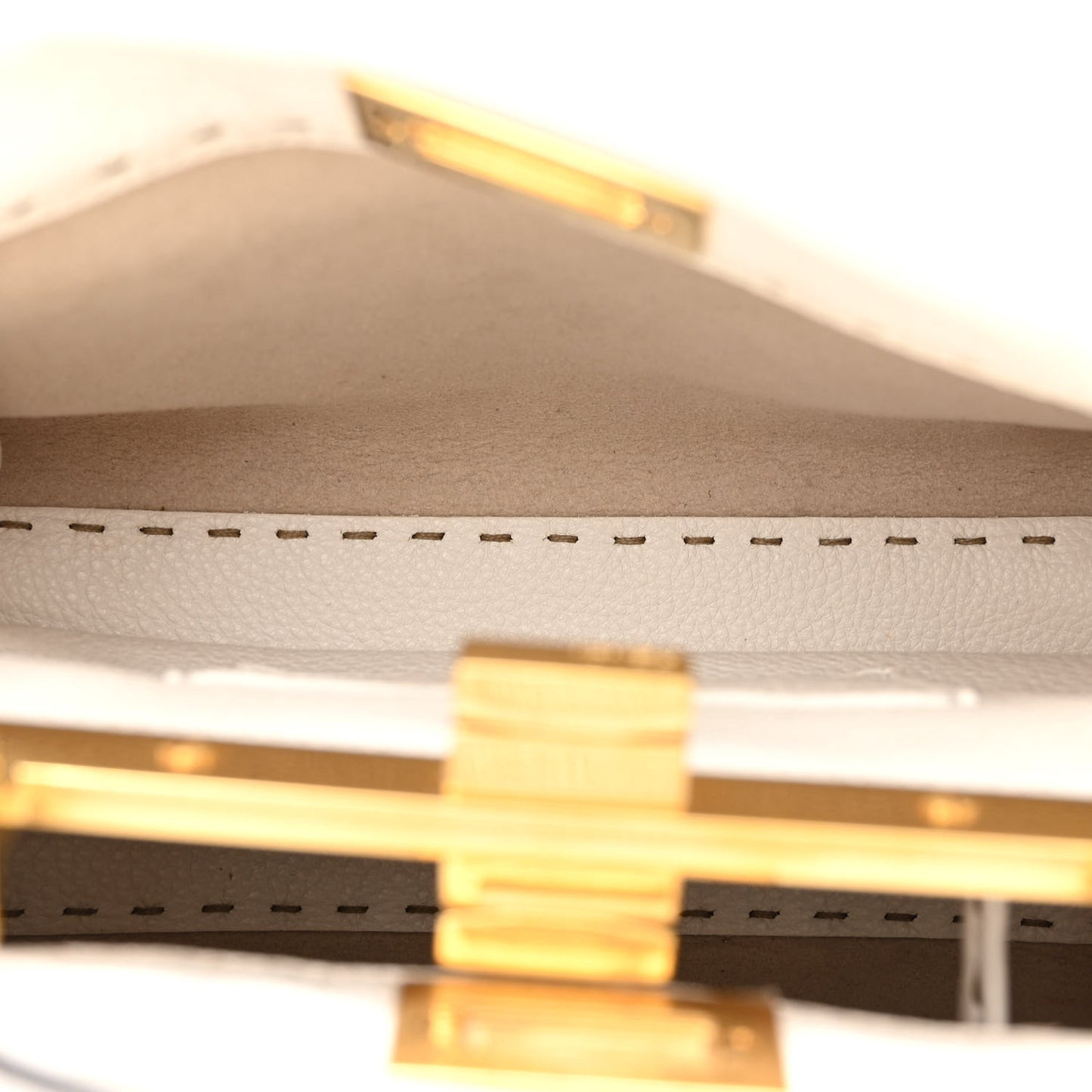 Cuoio Romano Selleria Mini Peekaboo Iconic Satchel White