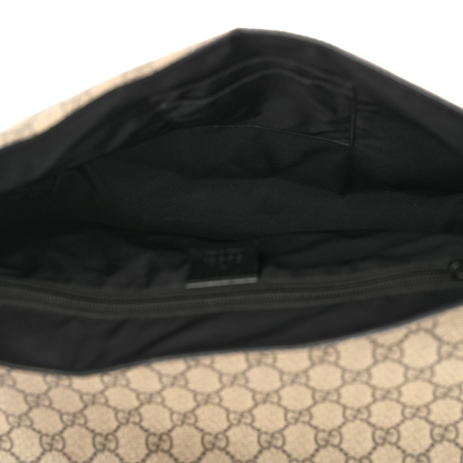 Gucci GG Supreme Monogram Web Flap Messenger Bag Black 5 of 11