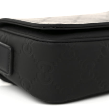 Gucci Rubber Effect Calfskin GG Mini Messenger Bag Black 9 of 10