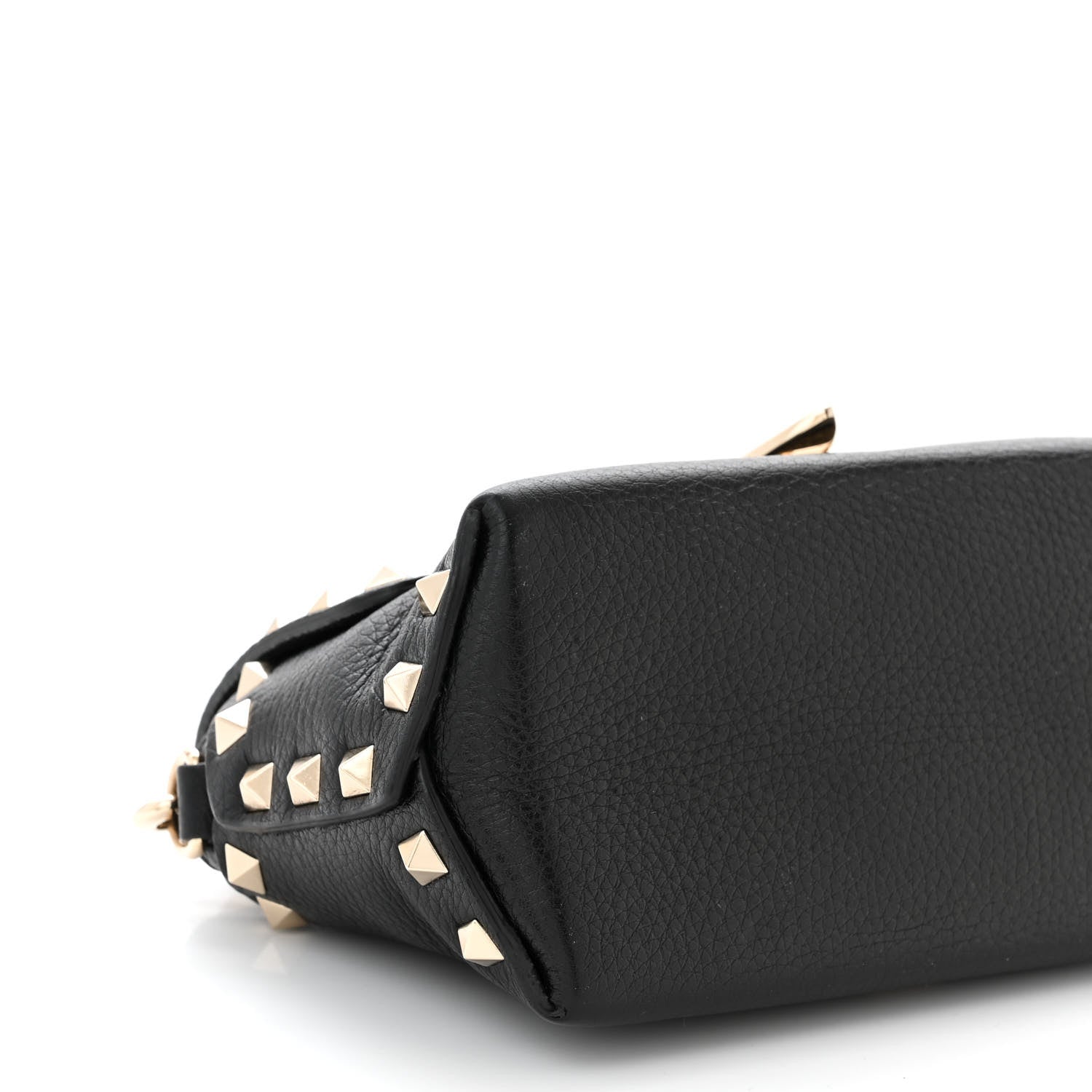 Valentino Garavani Pebbled Calfskin Mini Rockstud Crossbody Bag Black 8 of 9