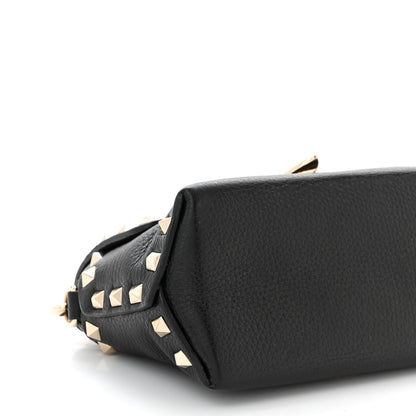 Valentino Garavani Pebbled Calfskin Mini Rockstud Crossbody Bag Black 8 of 9