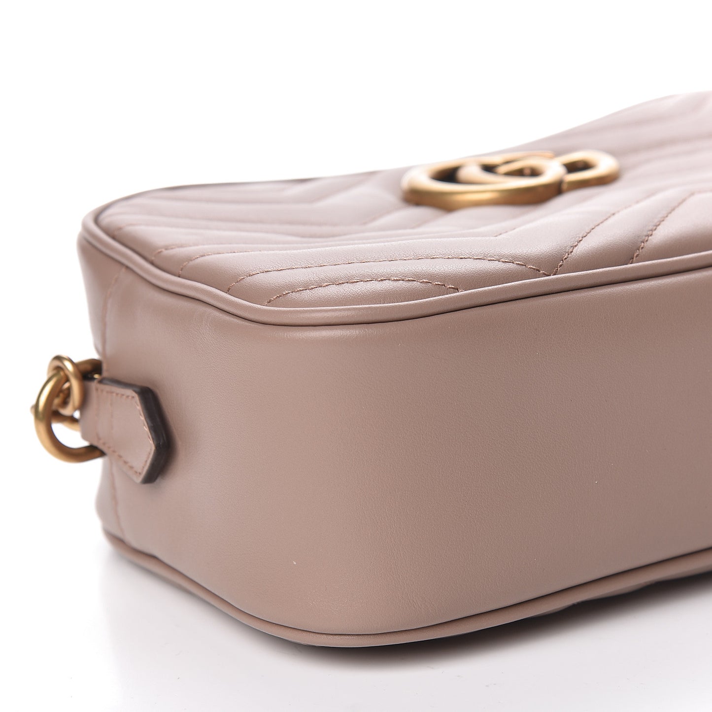 Calfskin Matelasse Small GG Marmont Chain Shoulder Bag Porcelain Rose