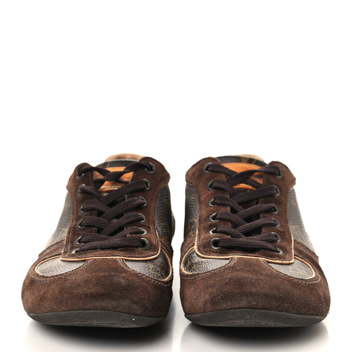 Louis Vuitton Suede Calfskin Monogram Womens Energie Sneakers 38 Brown 3 of 9