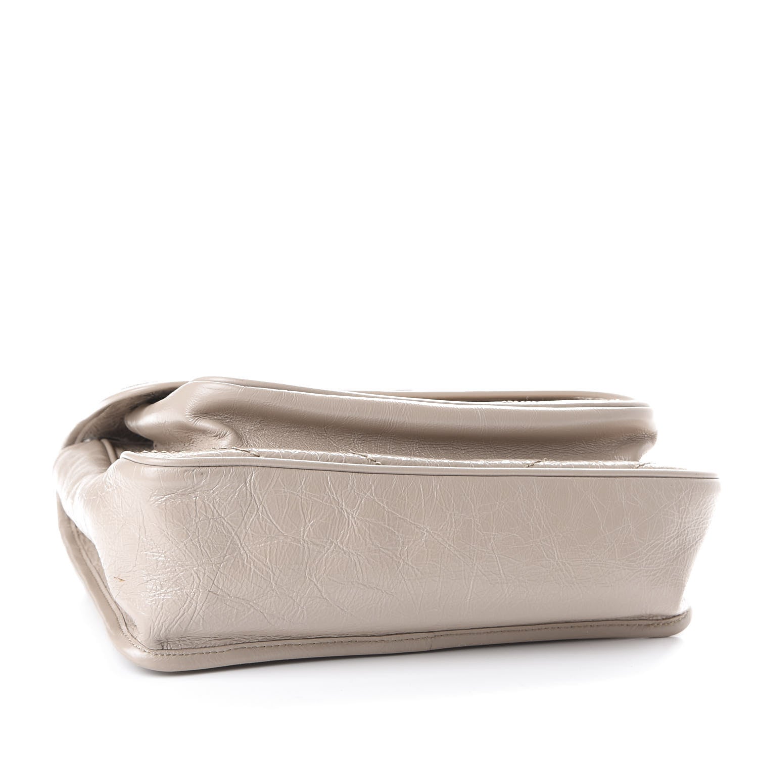 Saint Laurent Crinkled Calfskin Matelasse Monogram Medium Niki Chain Satchel Light Natural 3 of 9