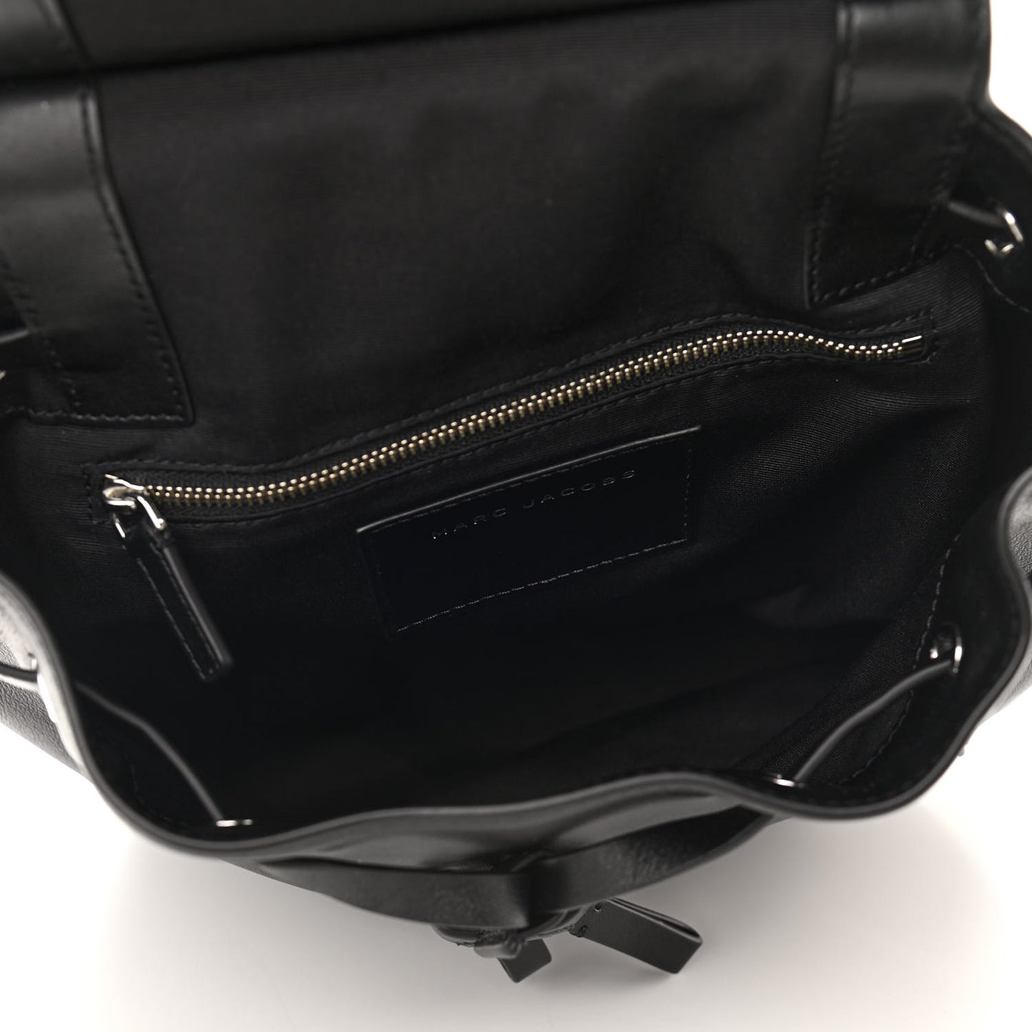 Lambskin Mid Zip Backpack Black
