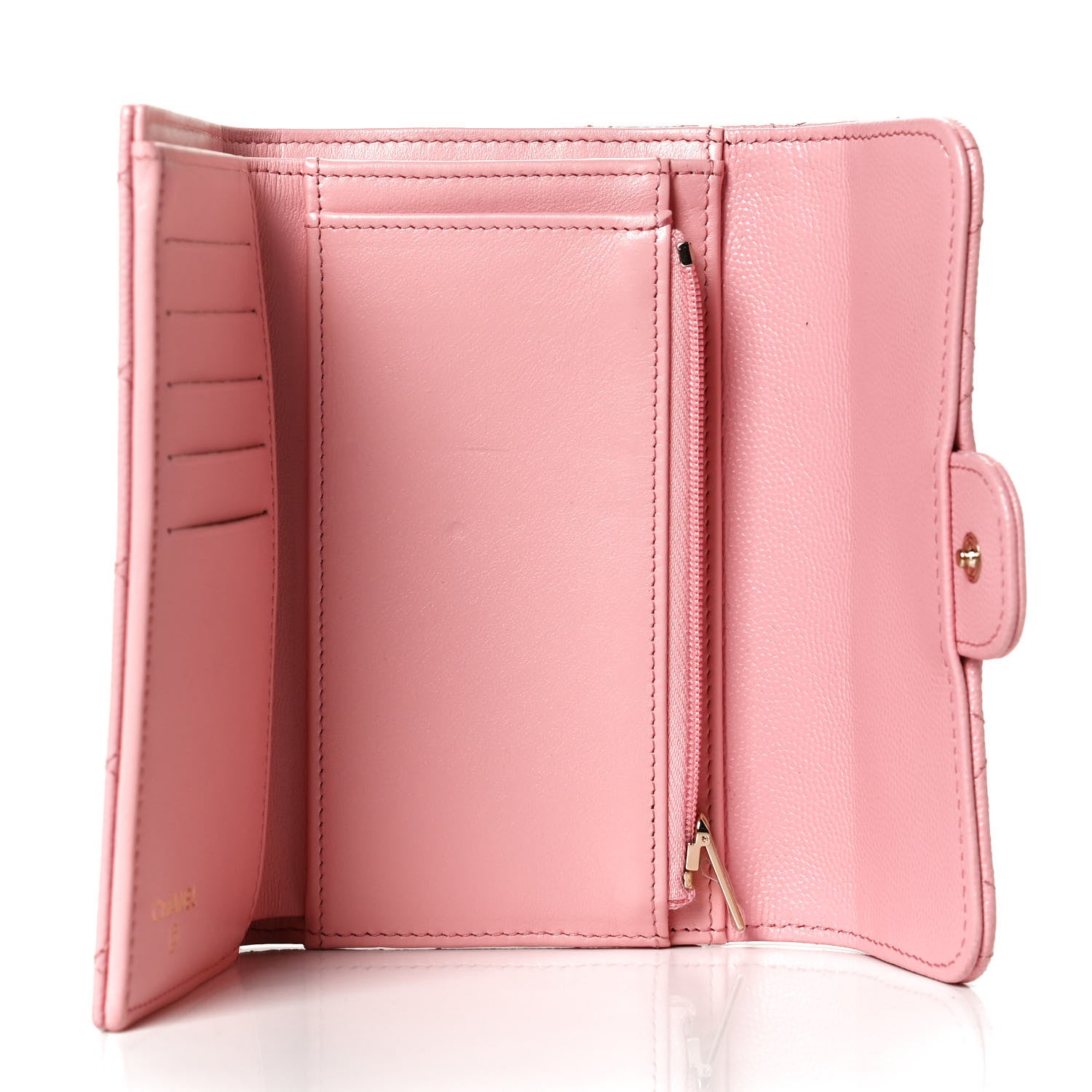 Chanel Caviar Quilted Medium Flap Wallet Pink 10 of 23