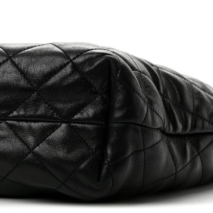 Saint Laurent Lambskin Quilted Maxi Icare Shopping Tote Black 11 of 14
