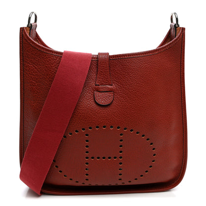 Hermes Buffle Skipper Evelyne GM Rouge H 1 of 11
