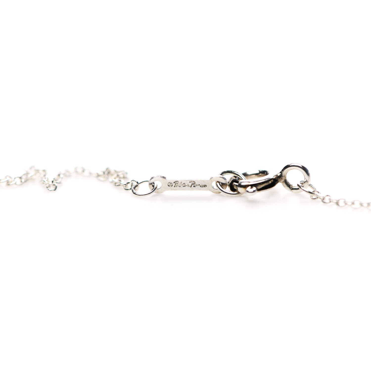Tiffany Sterling Silver Paloma Picasso Olive Leaf Vine Pendant Necklace 5 of 6
