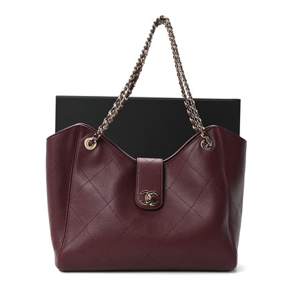 Chanel Grained Calfskin Large Shopping Bag Dark Burgundy 12 of 12