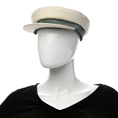 Hermes Cotton Hemp Cavale Pop Cap 57 Ecru Marine 2 of 8