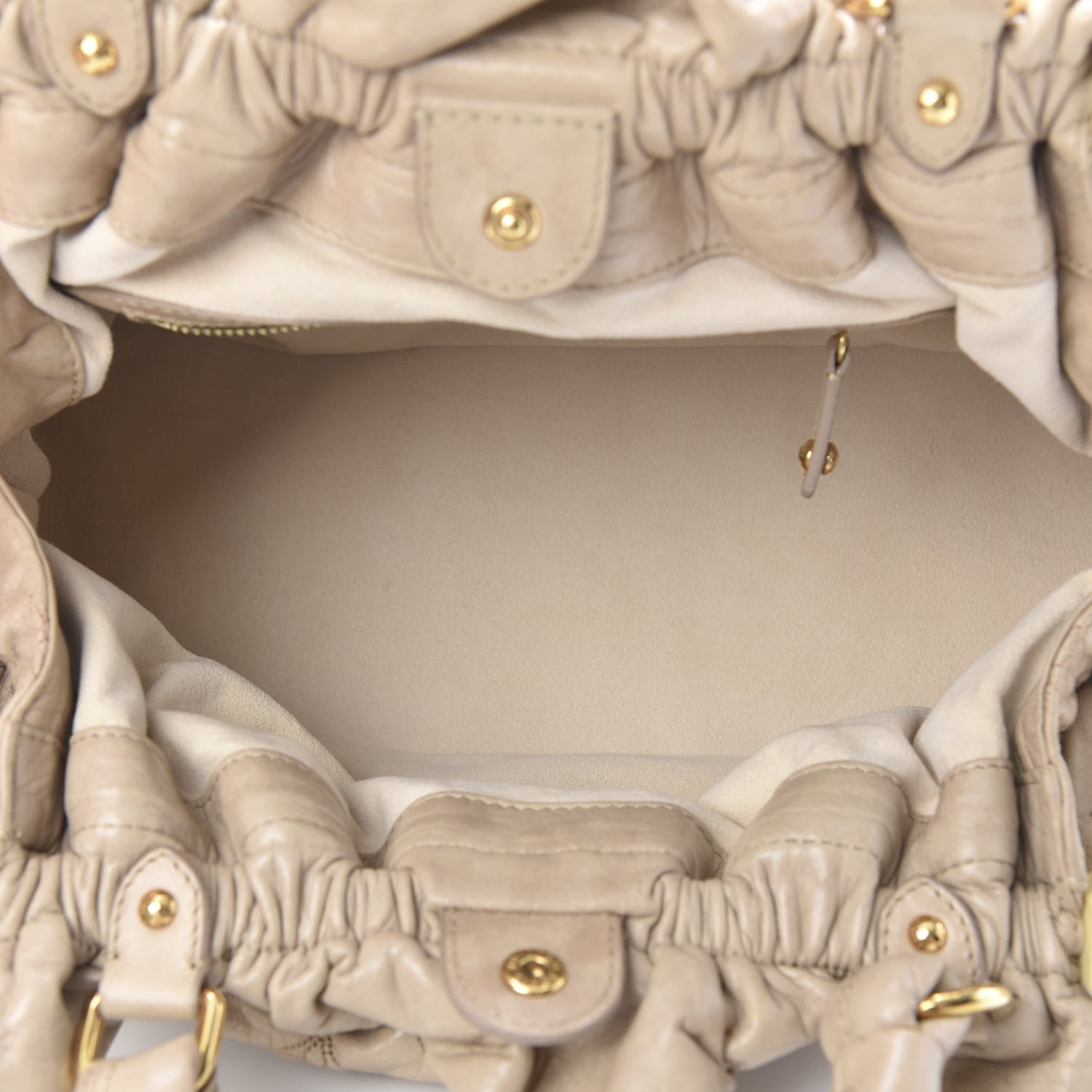 Louis Vuitton Lambskin Olympe Stratus PM Ecru 5 of 12