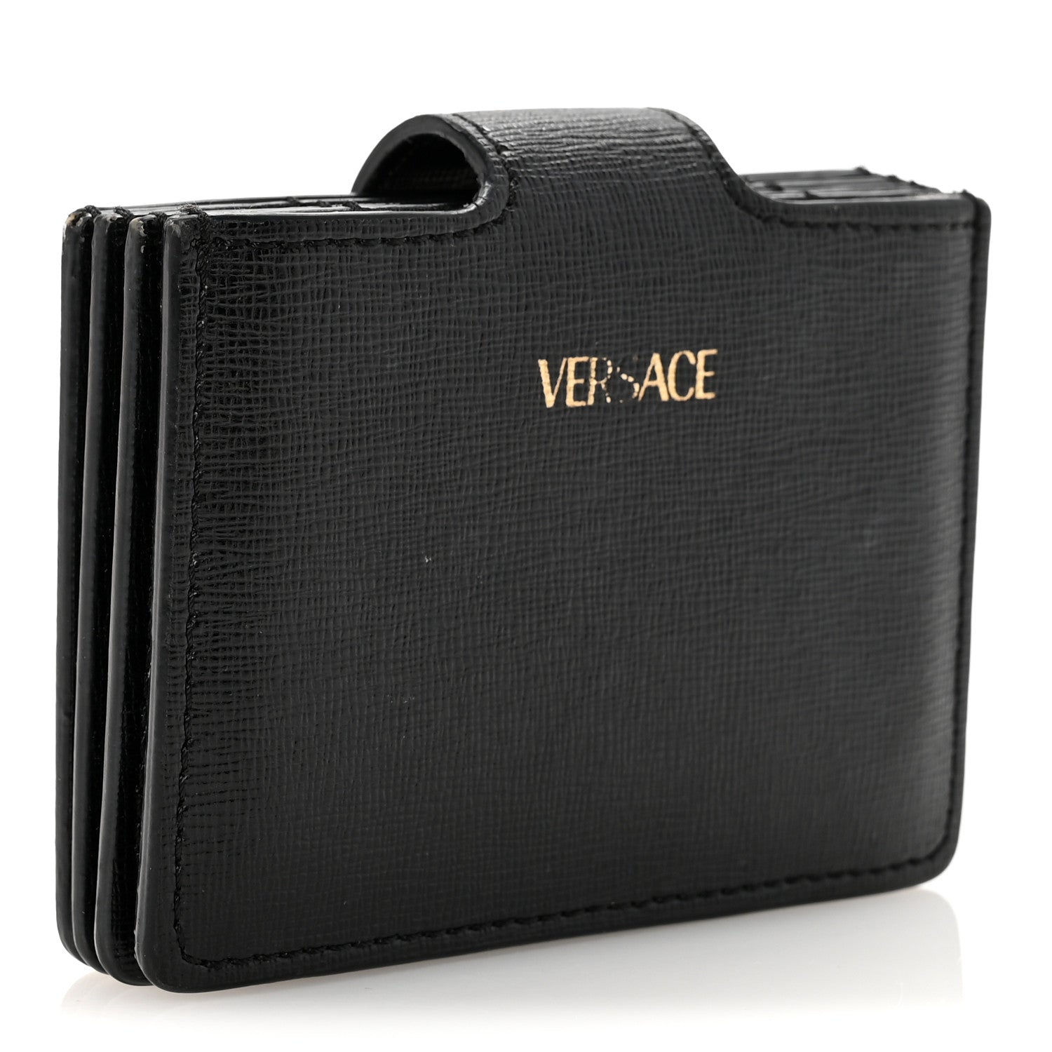 Versace Saffiano Virtus Accordion Wallet Black 3 of 6