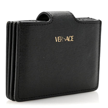 Versace Saffiano Virtus Accordion Wallet Black 3 of 6