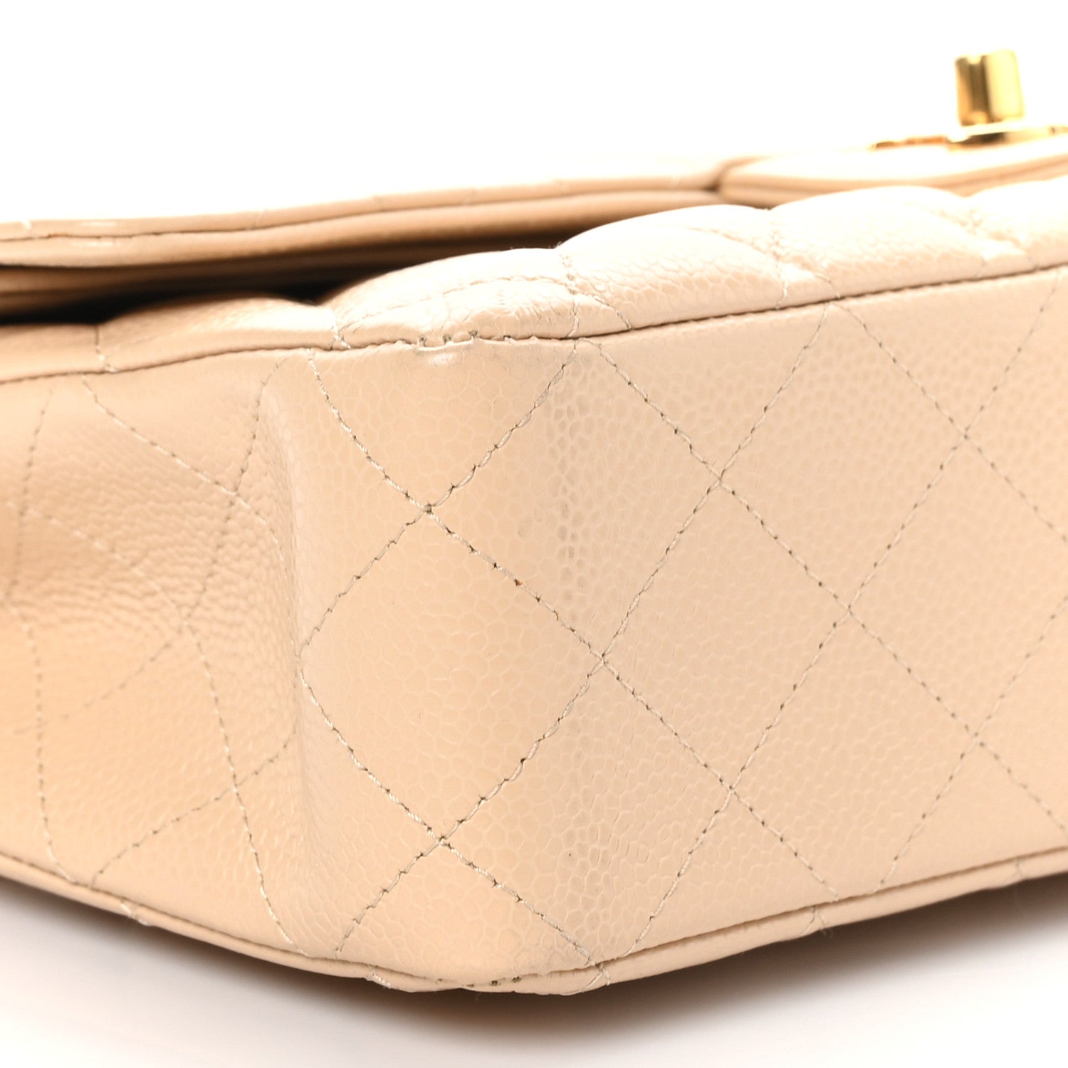 Chanel Caviar Quilted Medium Double Flap Beige 8 of 9