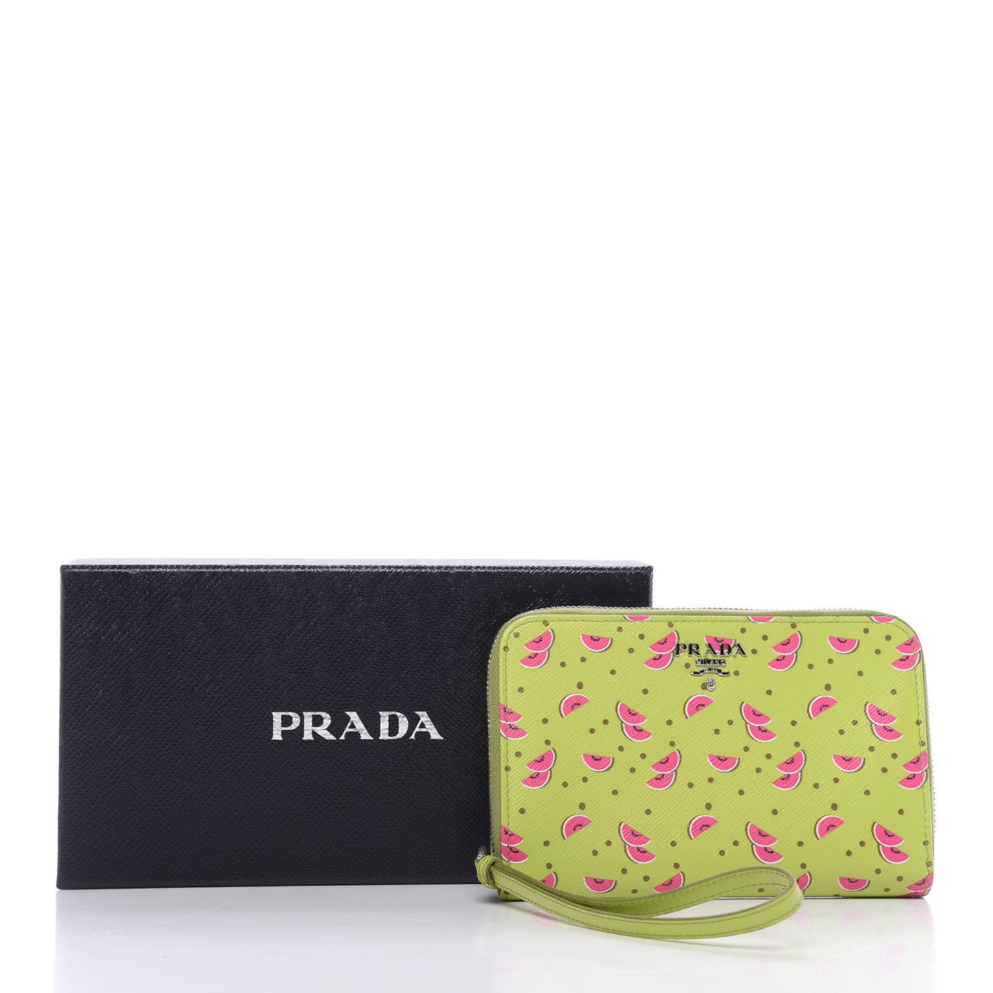 Saffiano Watermelon Print Phone Wristlet Wallet Erba