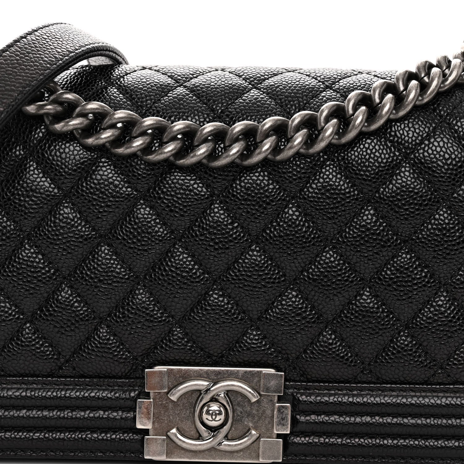 Chanel Caviar Quilted Medium Boy Flap Black 8 of 11