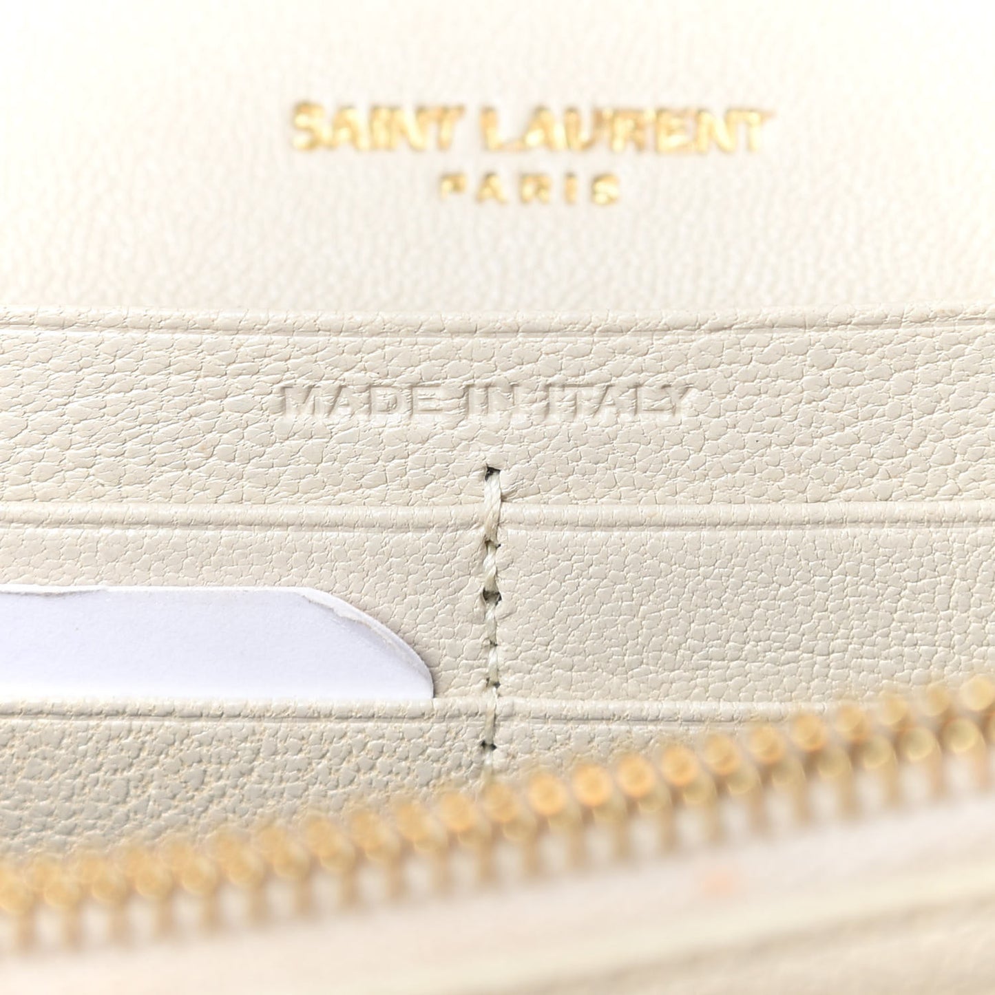 Lambskin Diamond Quilted Becky Chain Wallet Blanc Vintage