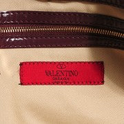 Patent Lacca Large Nuage Bow Hobo Purple