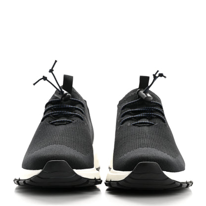 Prada Rubber Knit Fabric Mens Calzature Uomo Sneakers 8 Black Bluette 3 of 10