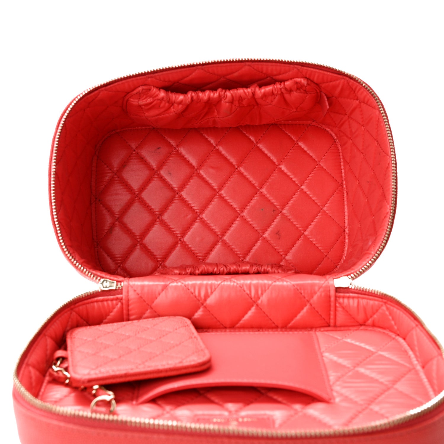 Chanel Caviar Quilted Large Vanity Pouch Red 5 of 19