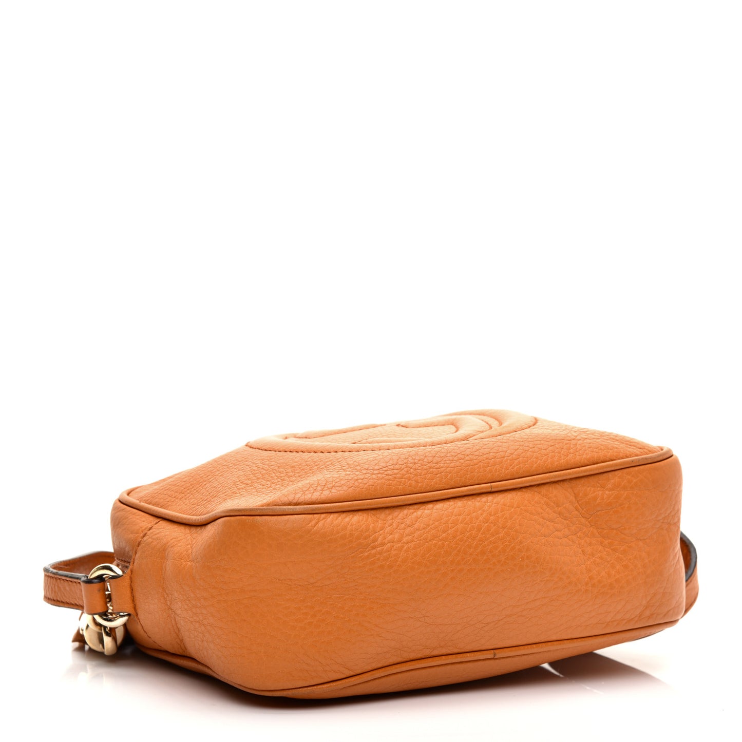 Pebbled Calfskin Small Soho Disco Bag Curcuma