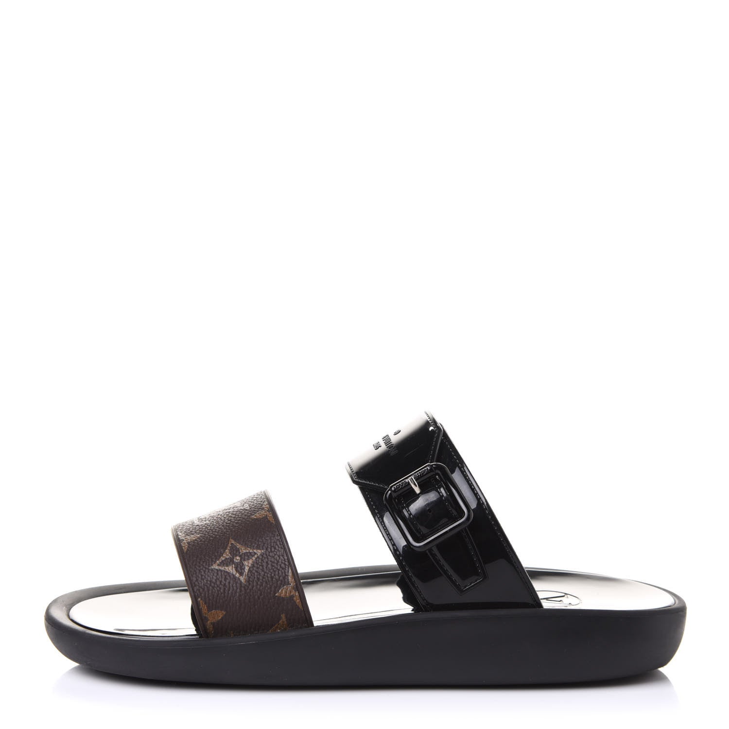 Louis Vuitton Monogram Sunbath Flat Mule Sandals 41 Black 1 of 9