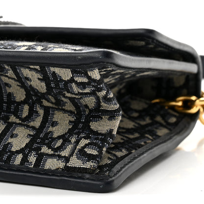 Christian Dior Oblique 30 Montaigne Chain Flap Bag Blue 10 of 13