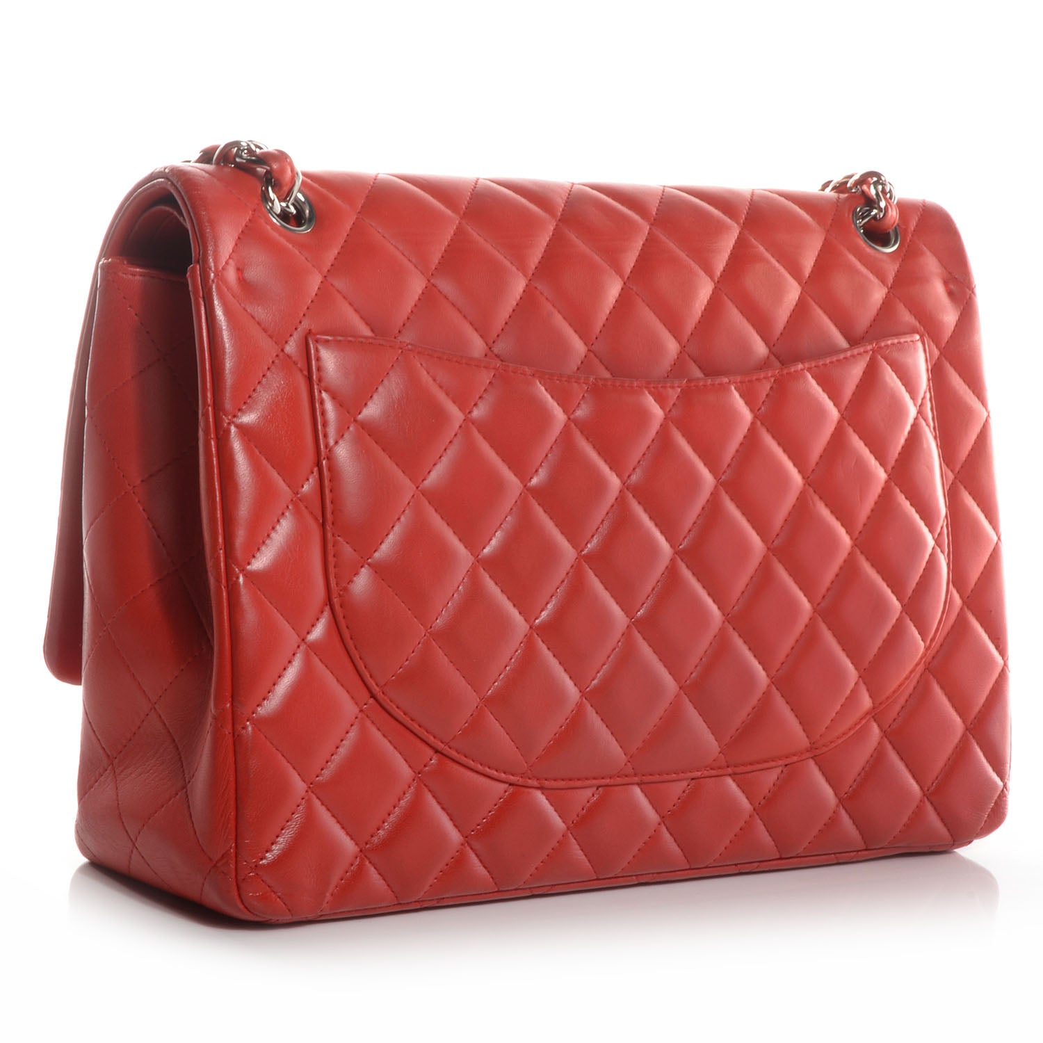 Chanel Lambskin Maxi Double Flap Red 3 of 8