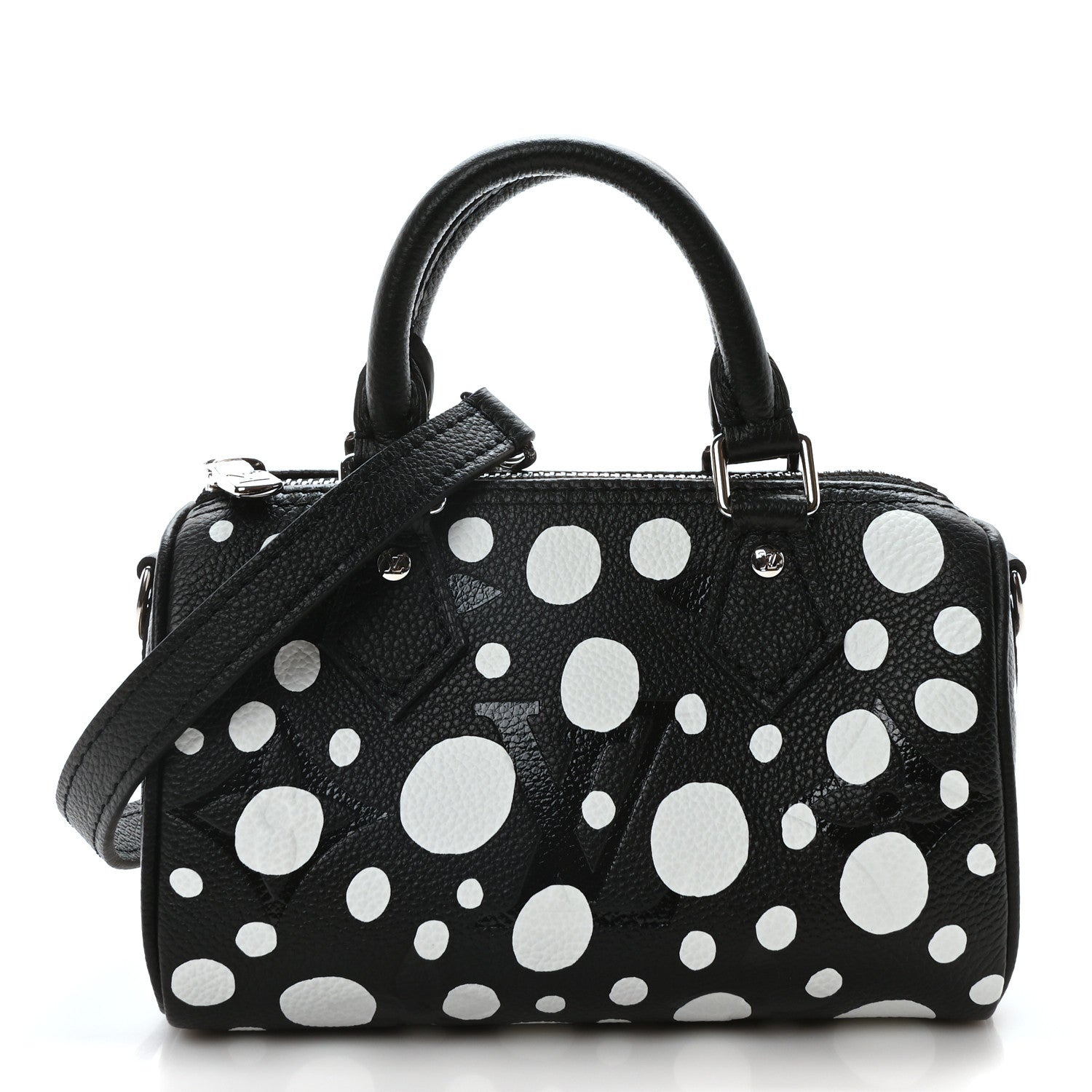 Louis Vuitton LV X YK Empreinte Infinity Dots Nano Speedy Bandouliere Black White 1 of 10