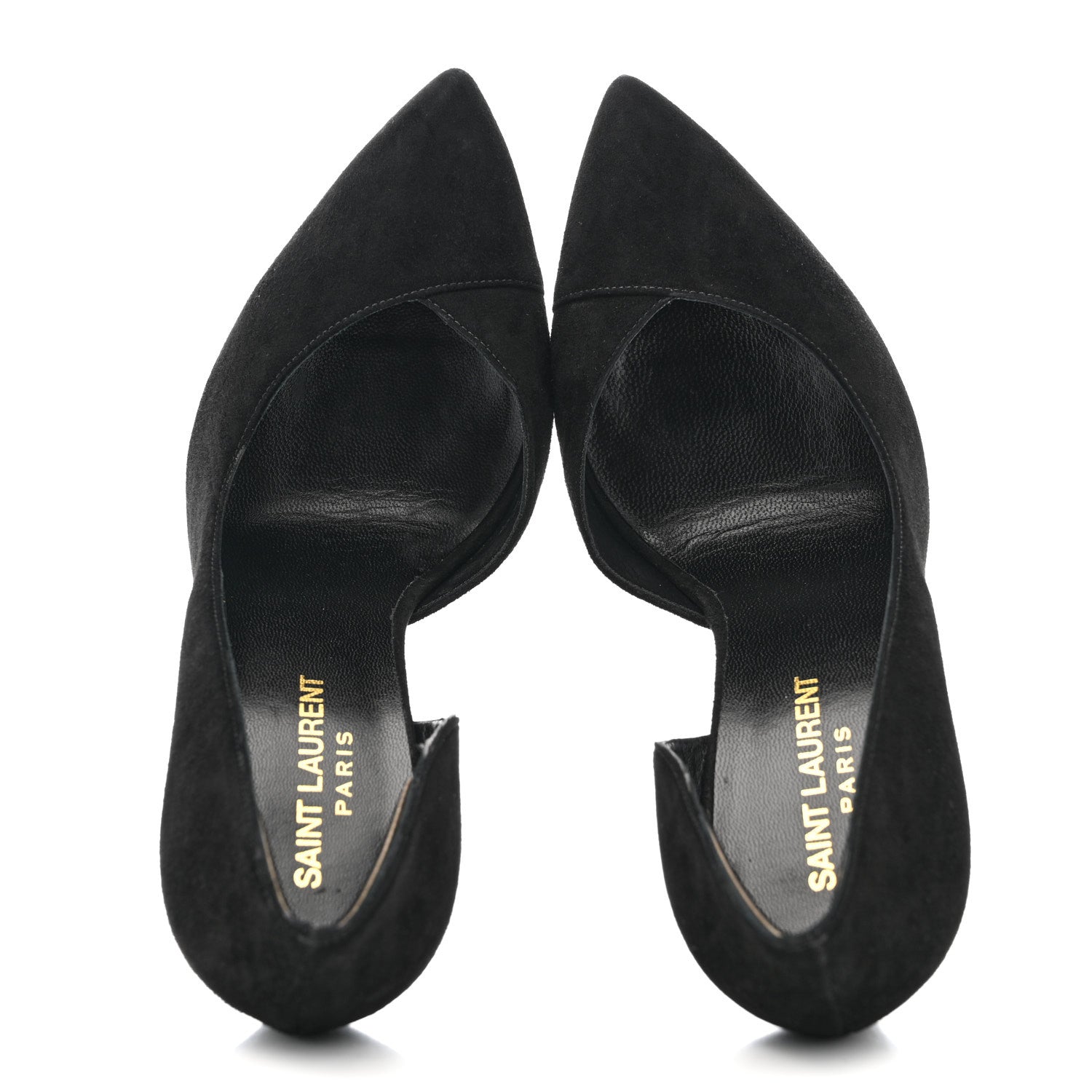 Saint Laurent Suede Janis 105 D'Orsay Pumps 38 Black 2 of 10