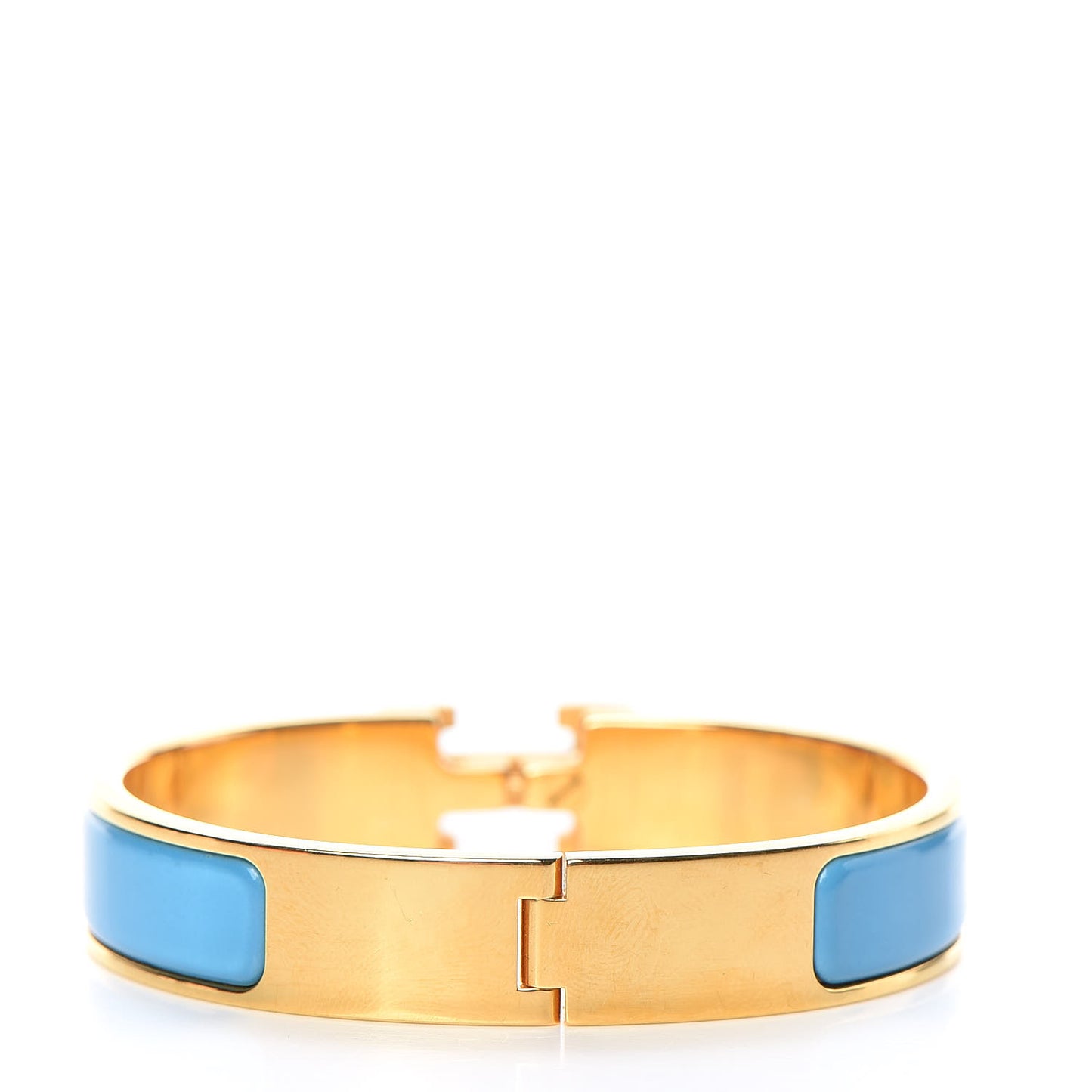 Enamel Narrow Clic Clac H Bracelet PM Turquoise