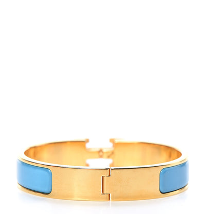 Hermes Enamel Narrow Clic Clac H Bracelet PM Turquoise 3 of 6