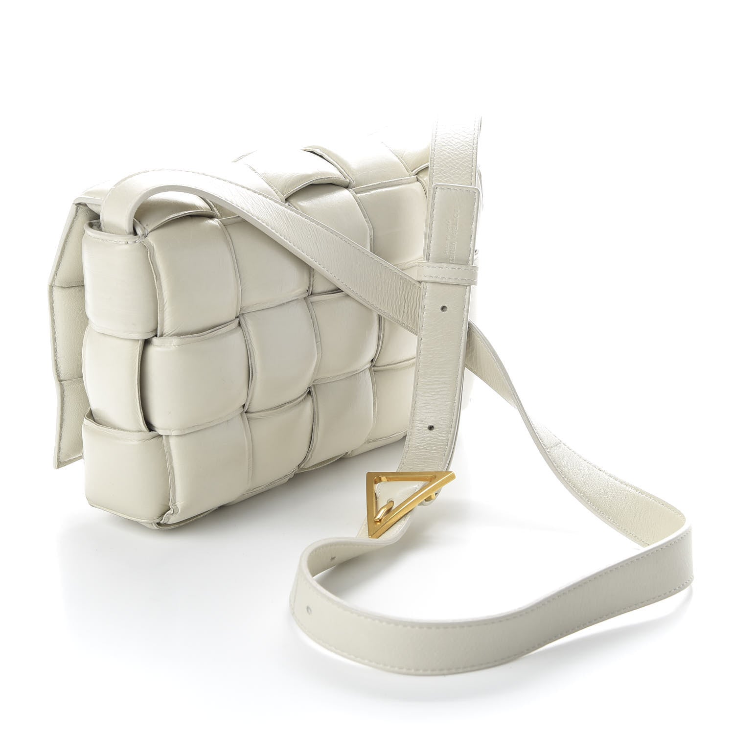 Bottega Veneta Paper Calfskin Maxi Intreccio Padded Cassette Crossbody Bag White 3 of 11