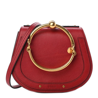 Chloe Calfskin Suede Small Nile Bracelet Bag Intense Red 1 of 12