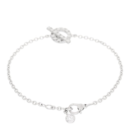 Hermes 18K White Gold Diamond Finesse Bracelet SH 2 of 4