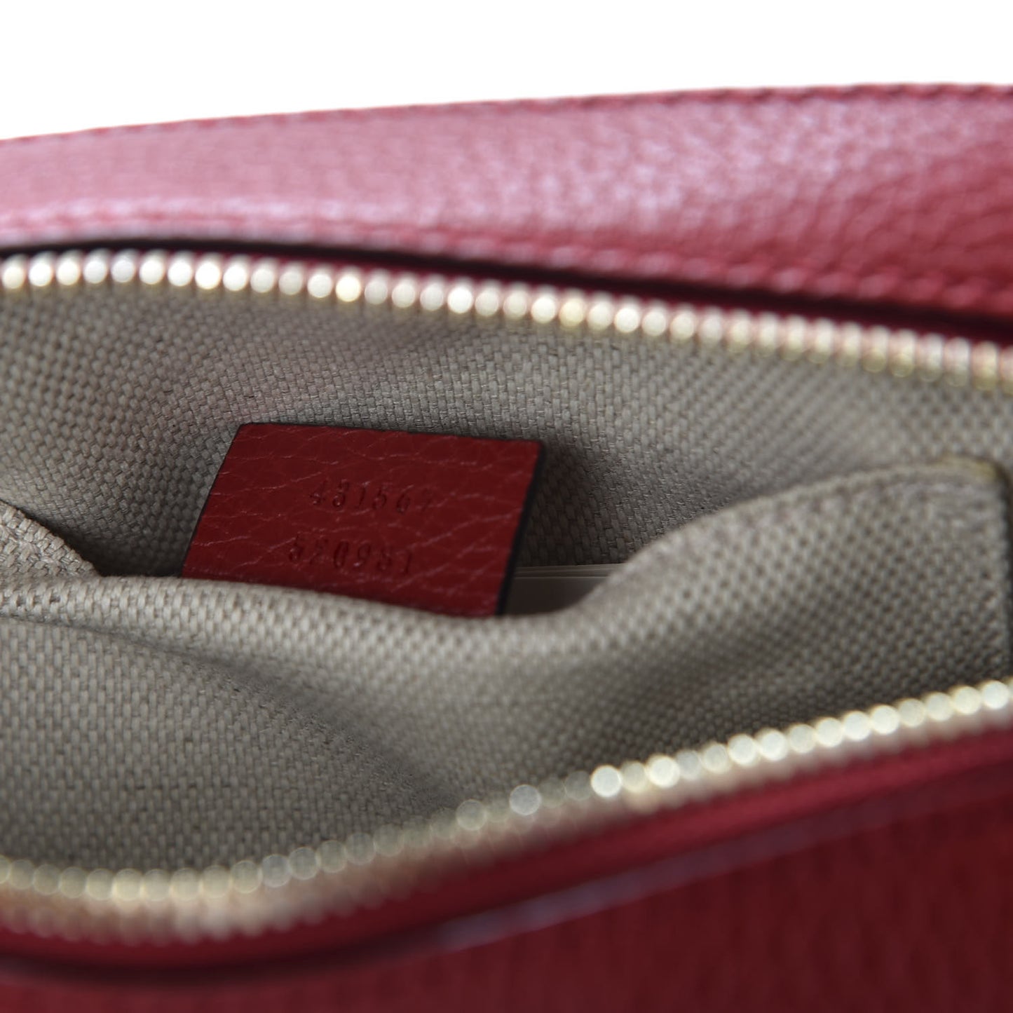 Dollar Calfskin Bi-Color Small Soho Disco Bag New Rosette Hibiscus Red