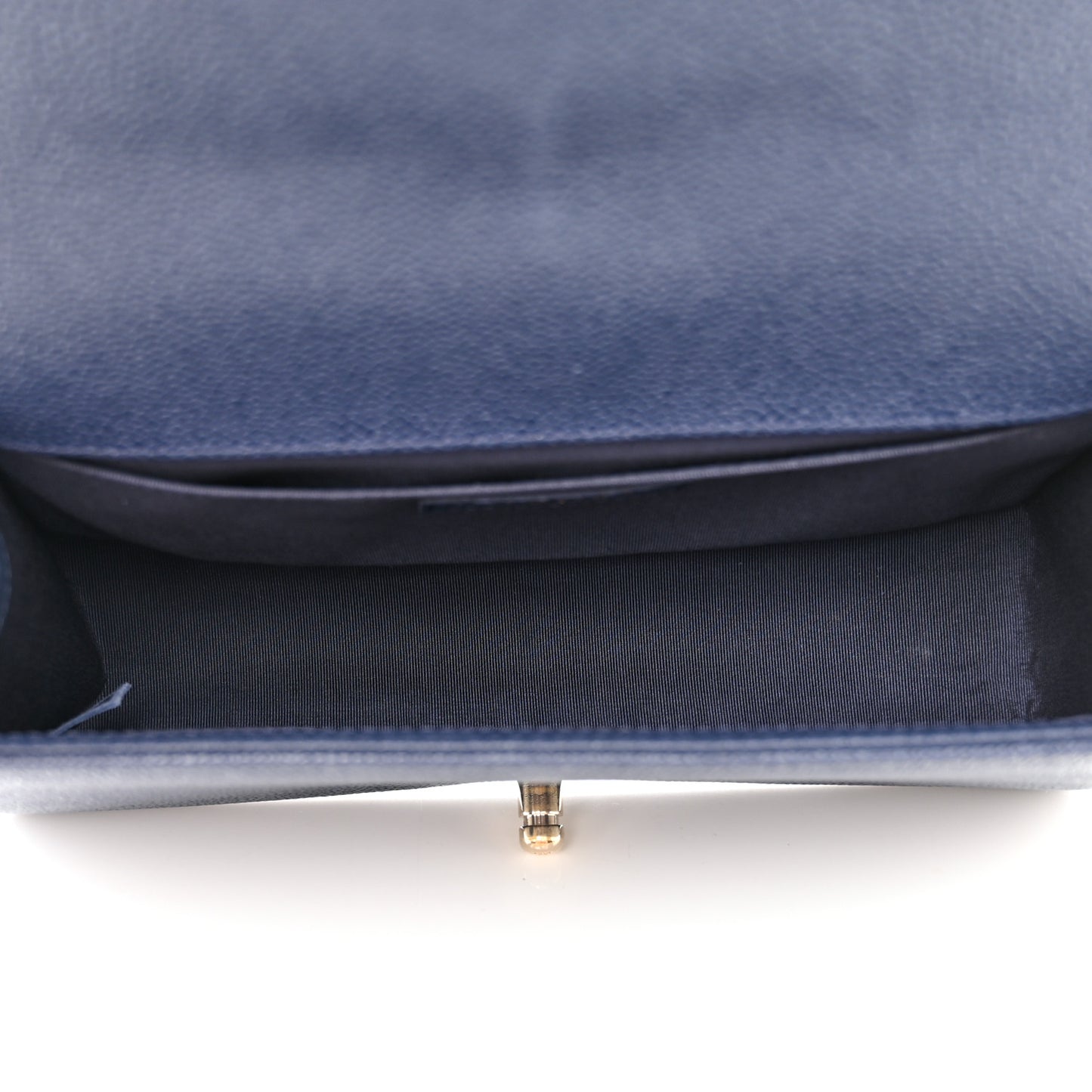 Caviar Quilted Medium Boy Flap Navy