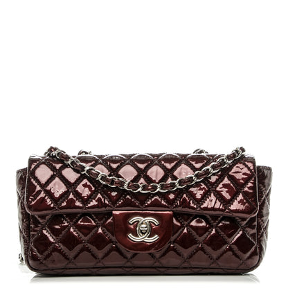 Chanel Patent Quilted East West Flap Bordeaux 1 of 14